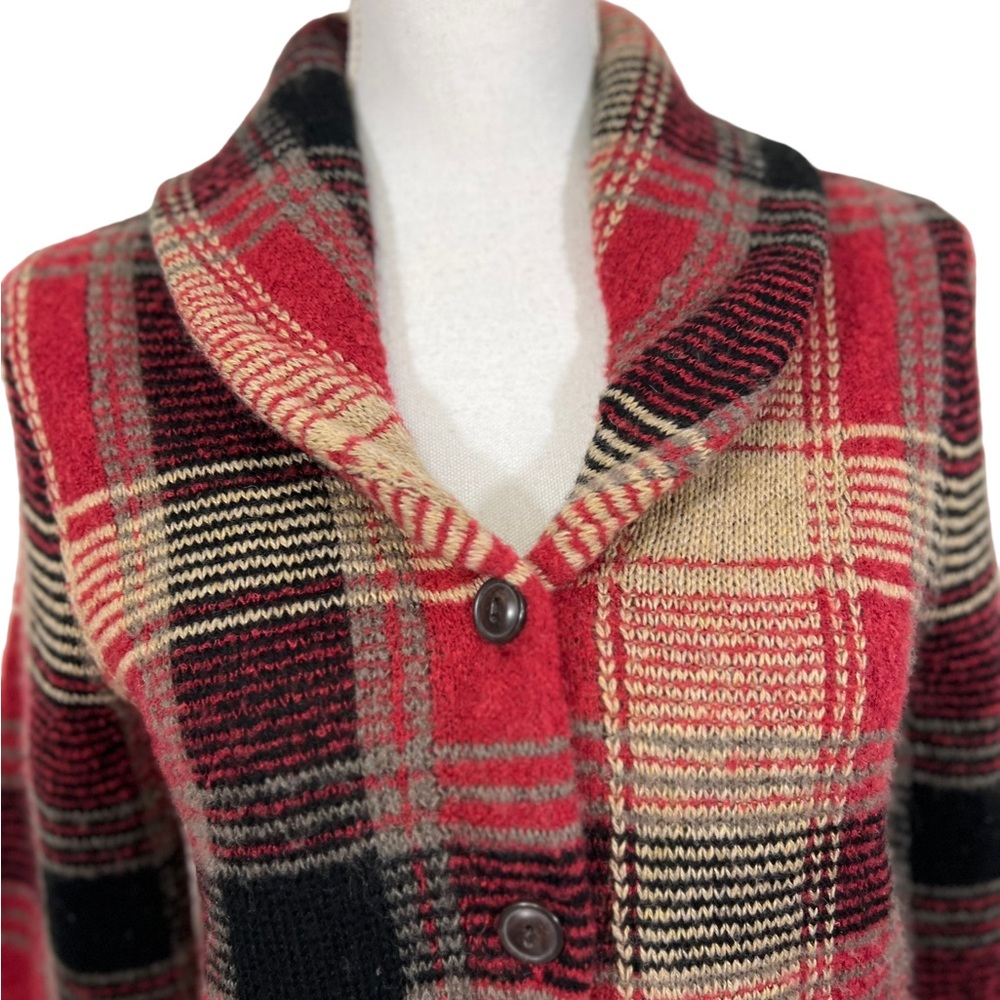 Ralph Lauren Denim & Supply Plaid Shawl Collar Cardigan Sweater - Picture 3 of 12